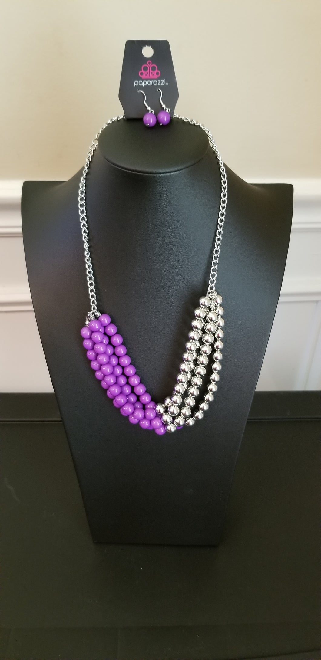 Purple and Silver Necklace