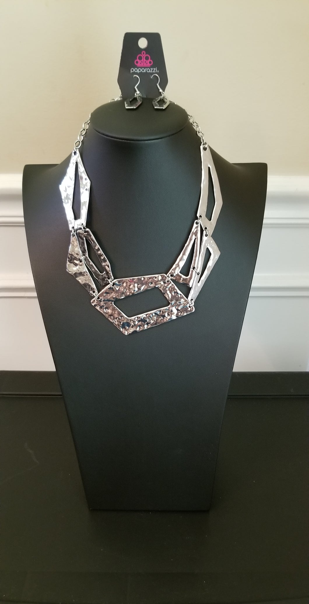 Silver Hammered Necklace