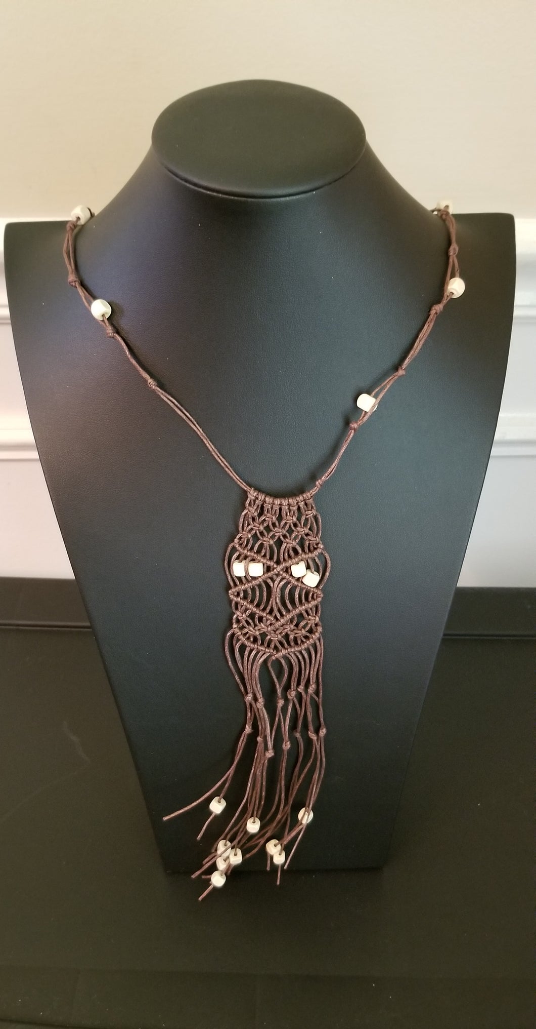 Brown Macrame Necklace