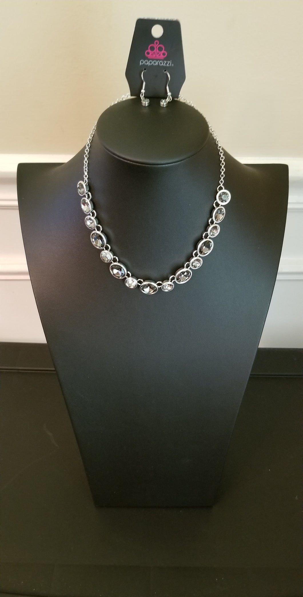 Silver and Rhinestone Necklace